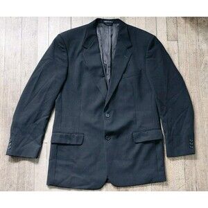 Nino Cerruti Rue Royale Mens Classic Black Formal Suit Jacket Wool Blazer 44